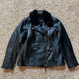 BRAND NEW Authentic Harley-Davidson Leather Jacket with removable fur collar